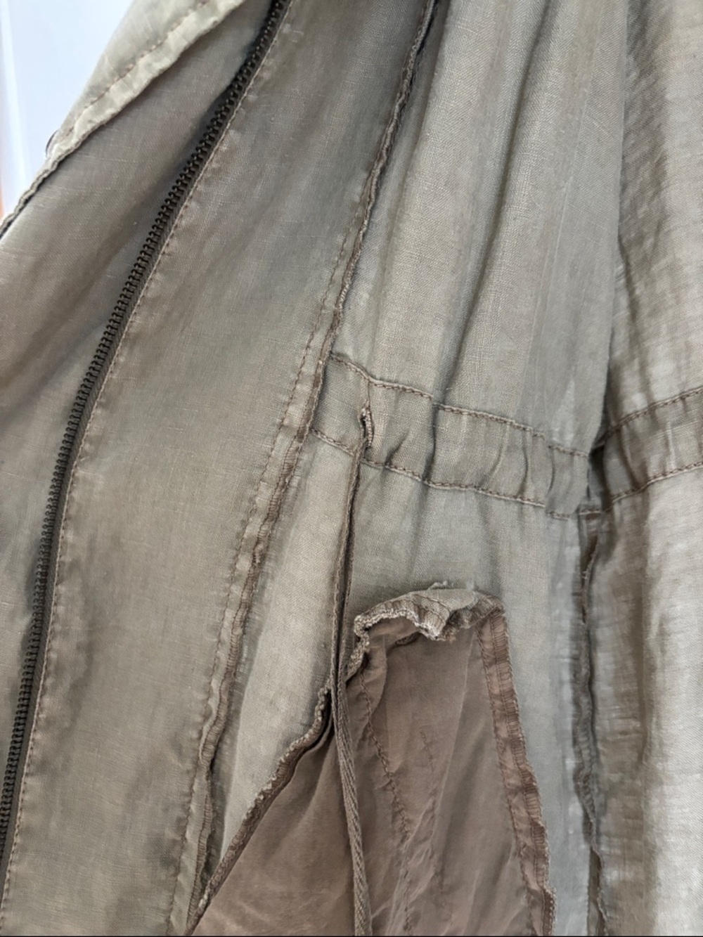 100% Linen Michael Stars Anorak Jacket Size Small - Picture 7 of 12